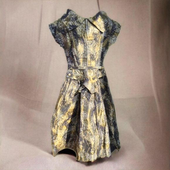 Vintage 1950s Olive Green Prom/Party Dress Size Small Size - Picture 3 of 10